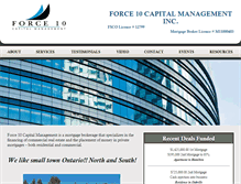 Tablet Screenshot of force10capital.com